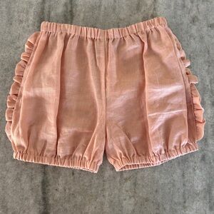 Little Goodall Ruffled Peach Bubble Shorts Size 6